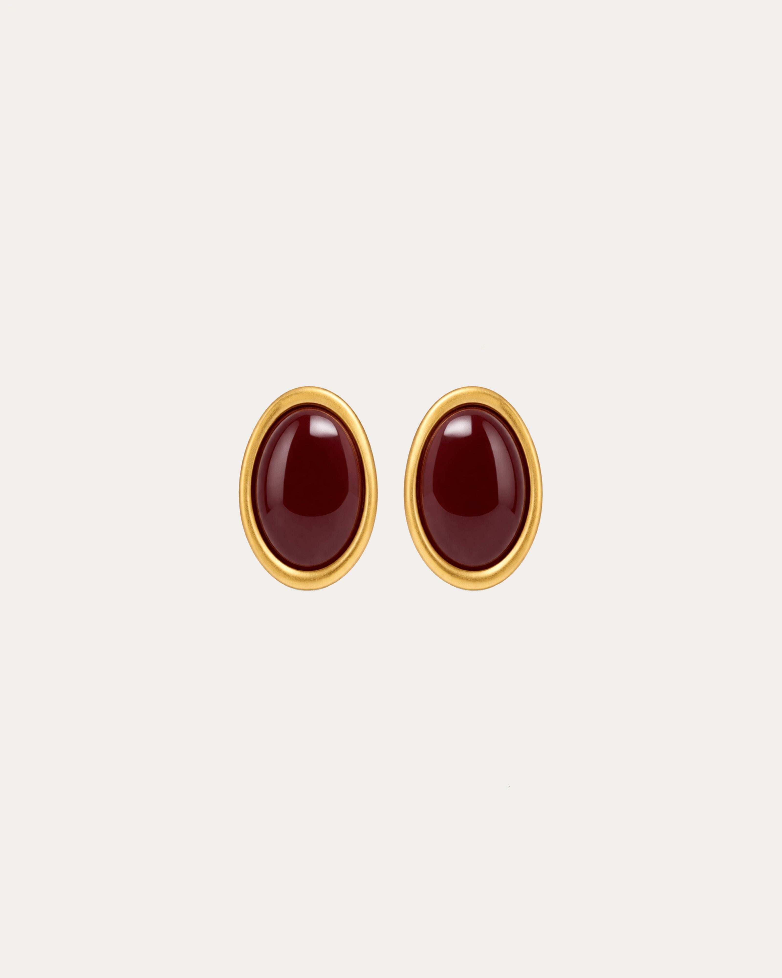 Rachel Earring - Burgundy
