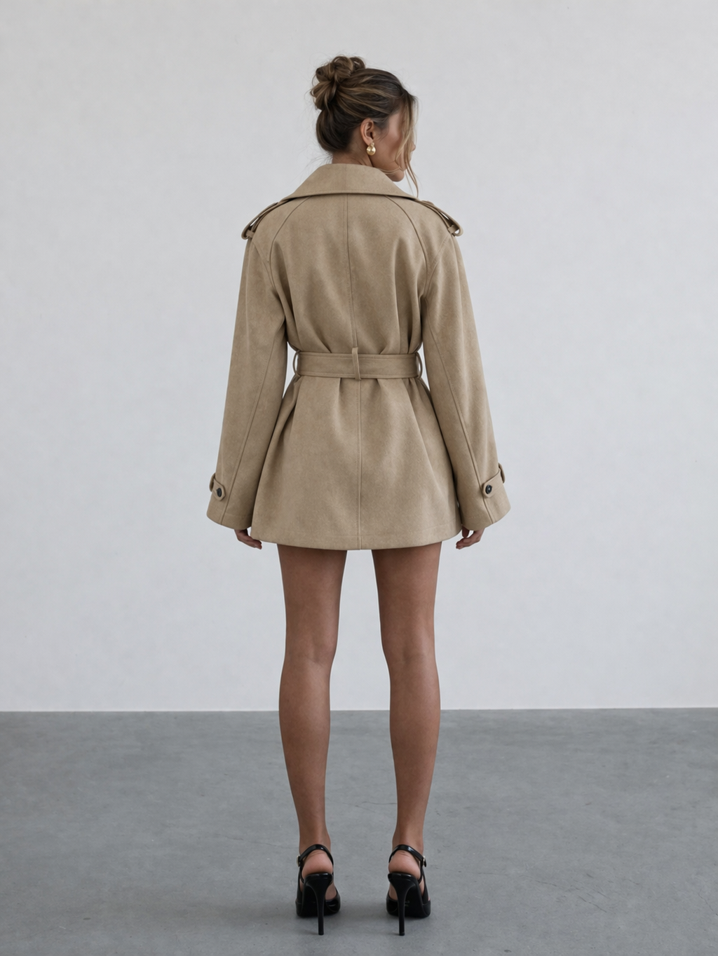 Nada Belted Short Trench Coat