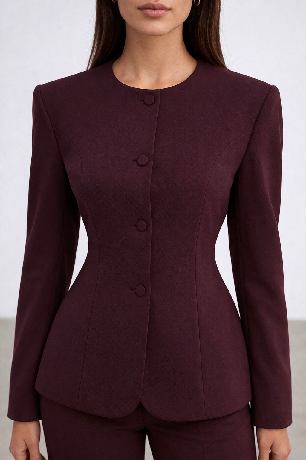 Paris Blazer & Pants Set Burgundy
