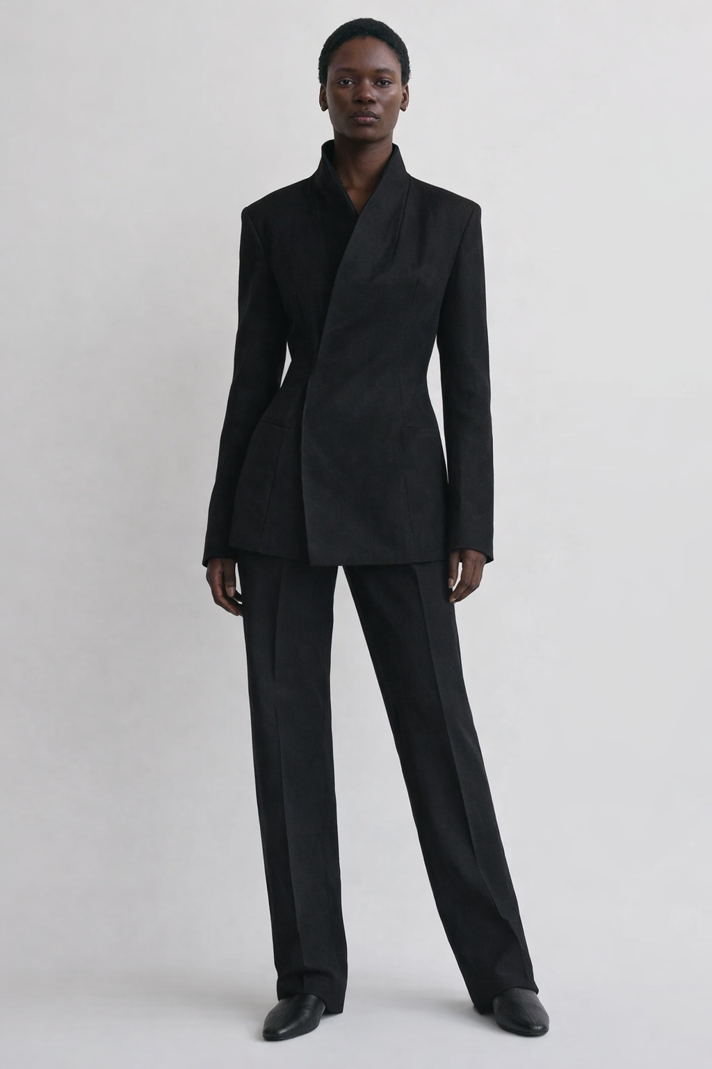 Tess Structure Woven Blazer Dress Black