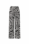 Zebra Print Wide-Leg Pants