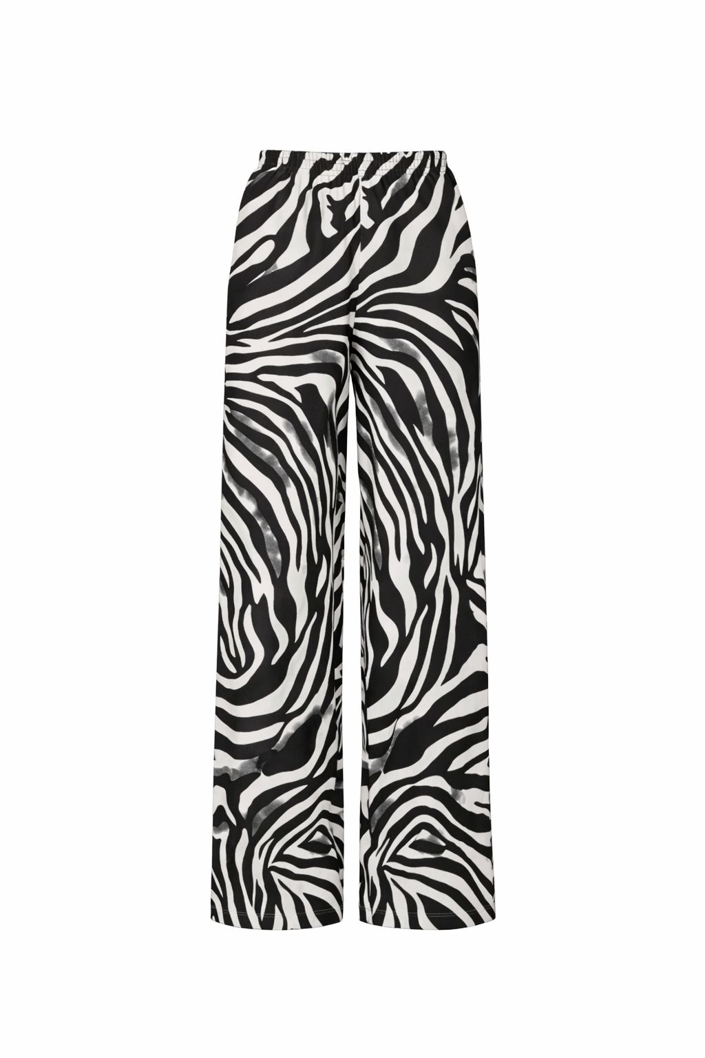 Zebra Print Wide-Leg Pants
