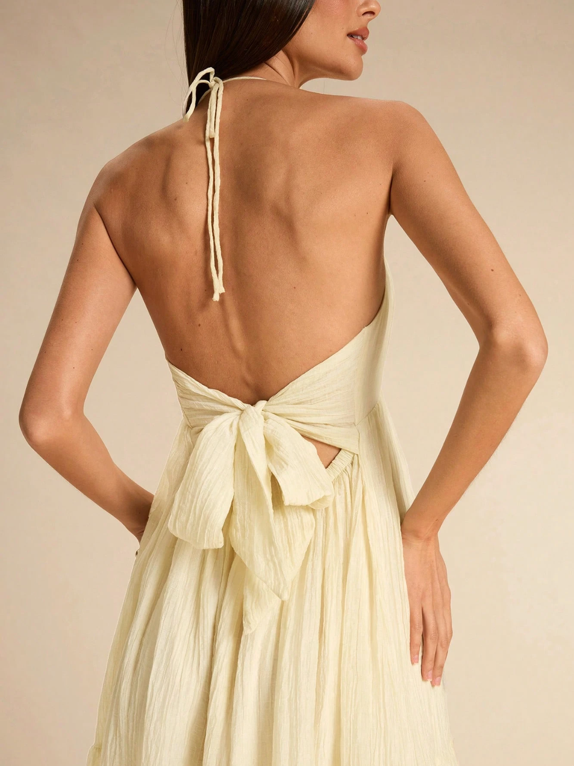 Brooke Backless Halter Maxi Dress