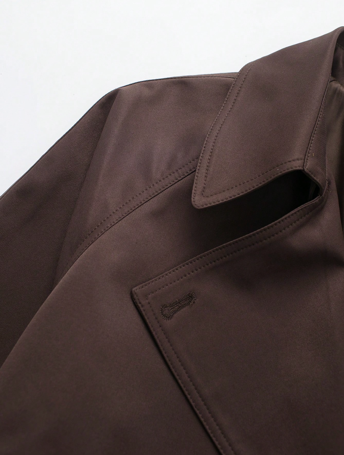 Cropped Belted Trench Jacket Chocolate